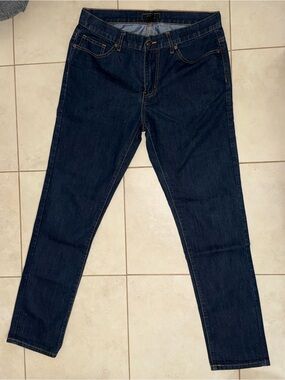 Dark Blue Men's Classic Straight Jeans